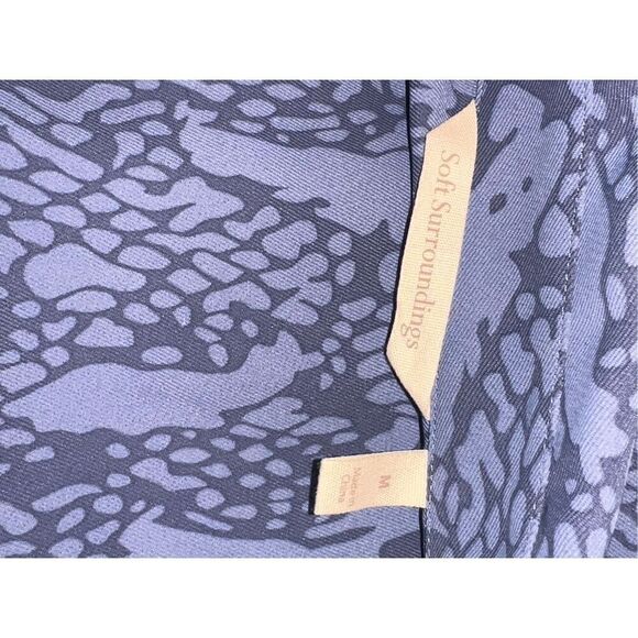 Soft Surroundings Irina Dress Blue Shirtdress Button Down Belted Size M - Picture 8 of 8